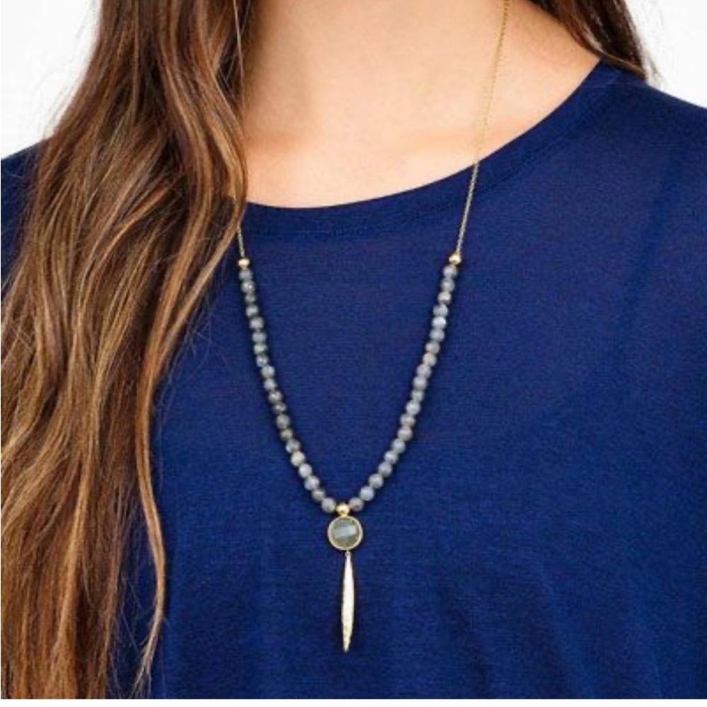 New Gorjana Gypset Turquoise & Gold Adjustable Necklace